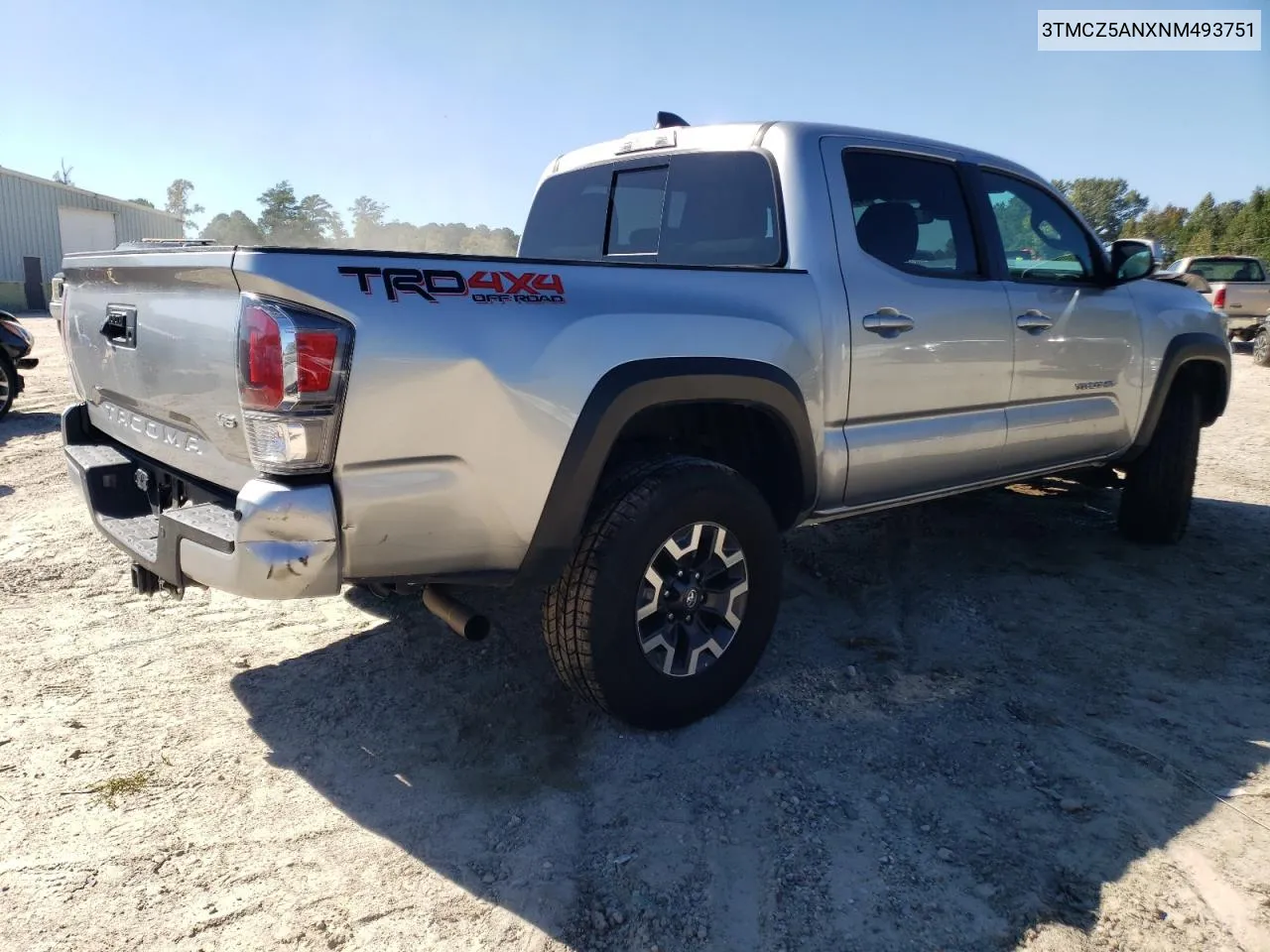 2022 Toyota Tacoma Double Cab VIN: 3TMCZ5ANXNM493751 Lot: 74932624