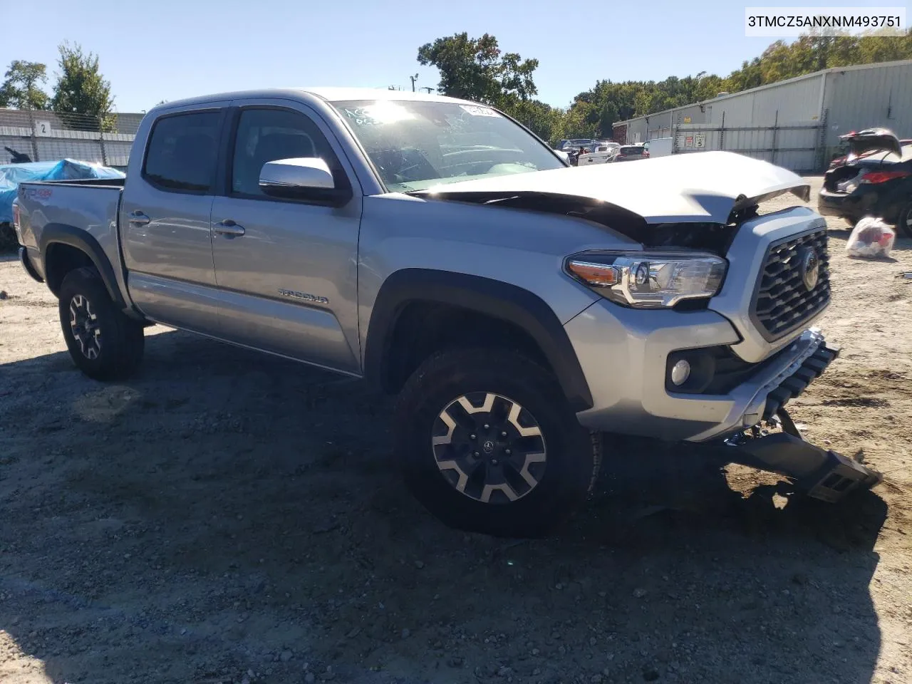 2022 Toyota Tacoma Double Cab VIN: 3TMCZ5ANXNM493751 Lot: 74932624