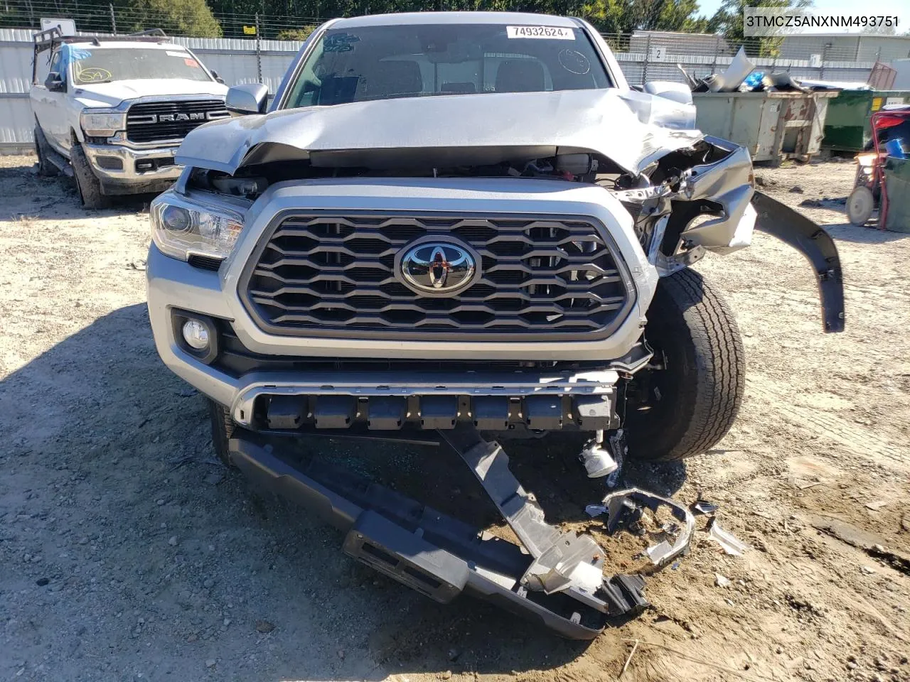 2022 Toyota Tacoma Double Cab VIN: 3TMCZ5ANXNM493751 Lot: 74932624