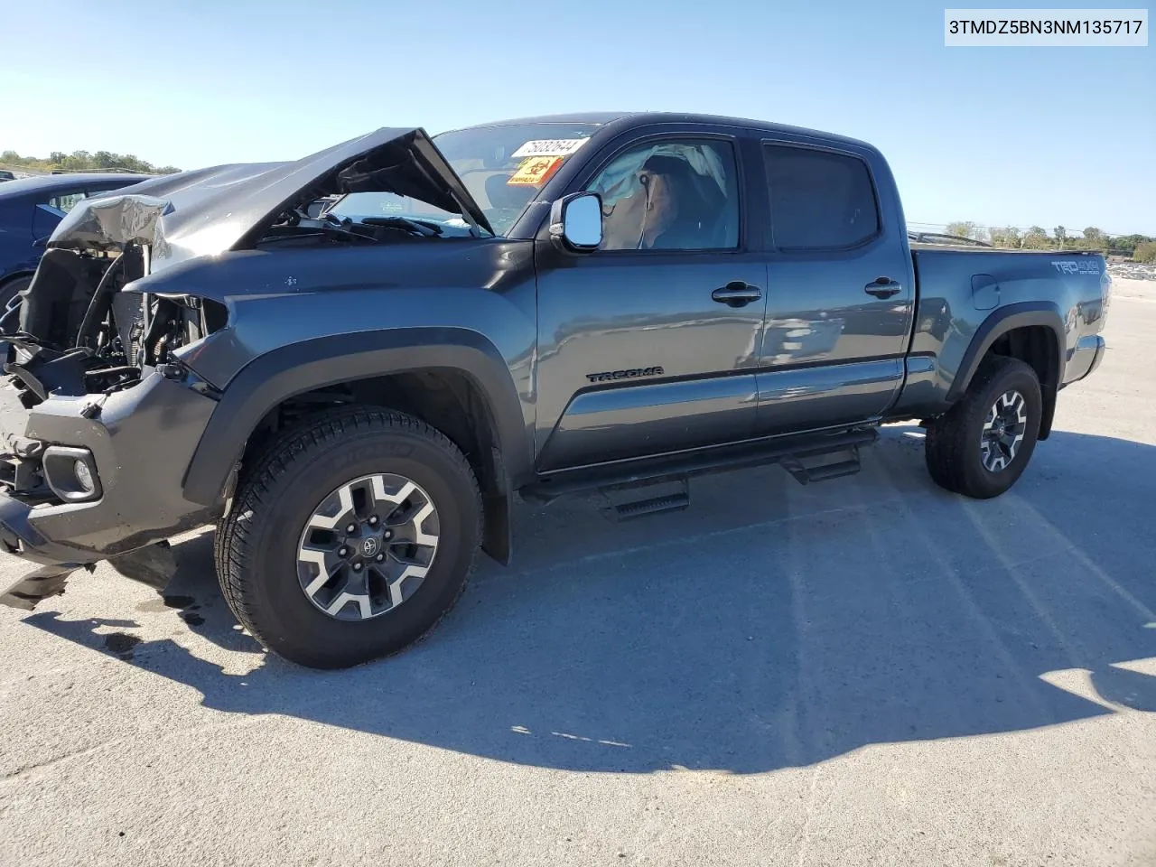 2022 Toyota Tacoma Double Cab VIN: 3TMDZ5BN3NM135717 Lot: 75032644