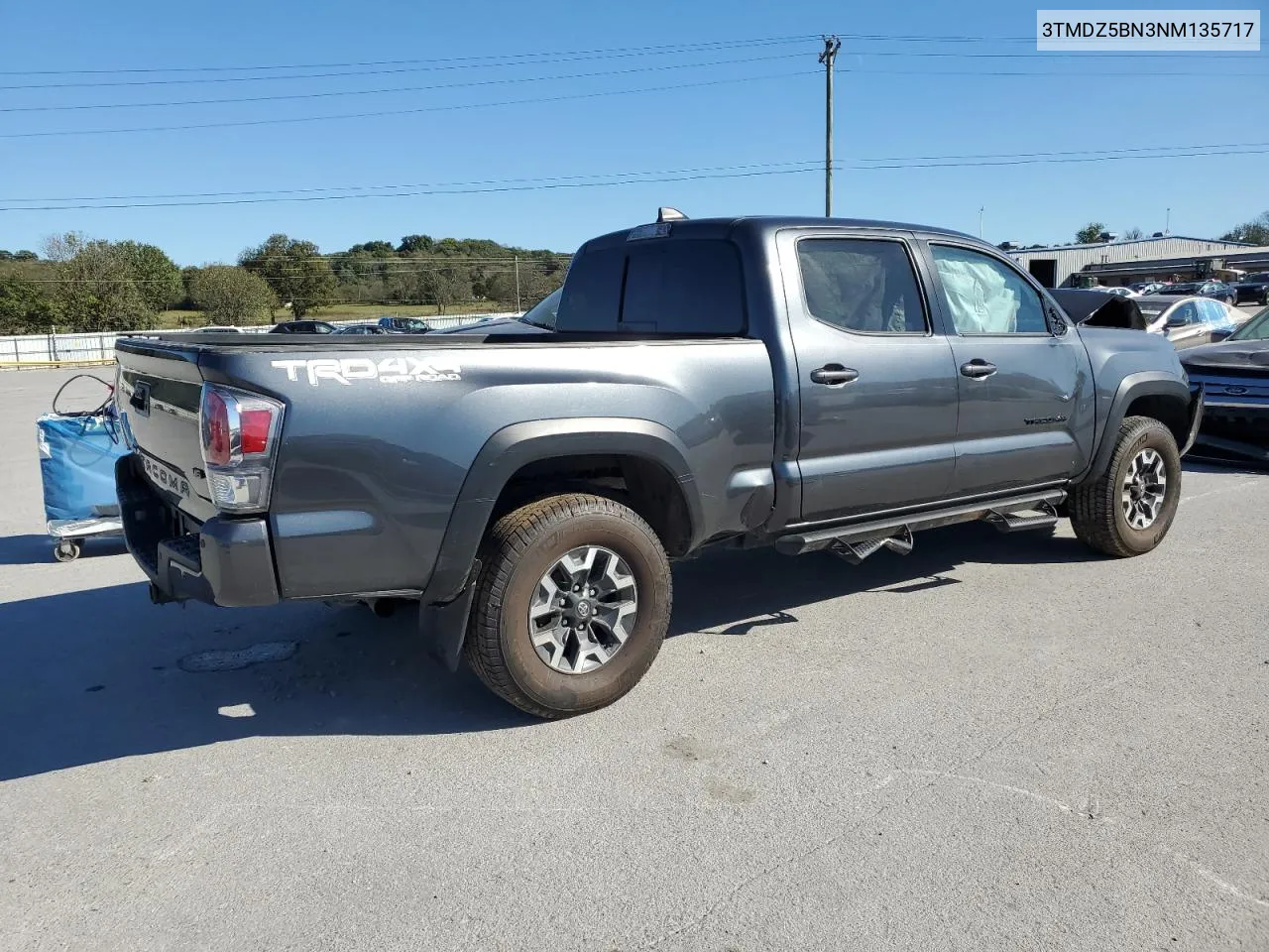 2022 Toyota Tacoma Double Cab VIN: 3TMDZ5BN3NM135717 Lot: 75032644