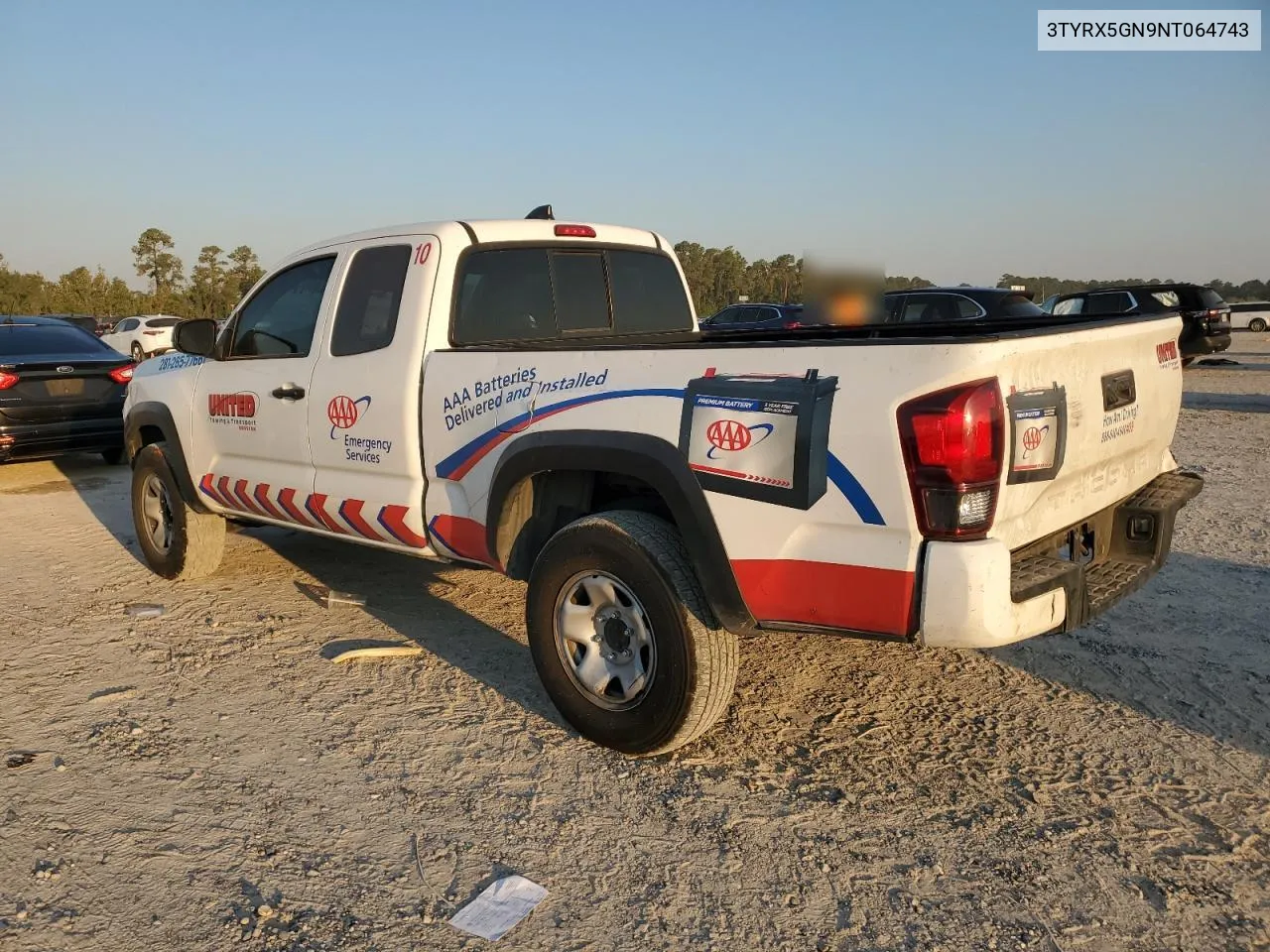 2022 Toyota Tacoma Access Cab VIN: 3TYRX5GN9NT064743 Lot: 75314294