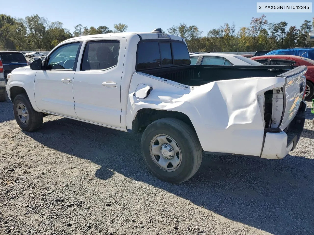 2022 Toyota Tacoma Double Cab VIN: 3TYAX5GN1NT042345 Lot: 75871754