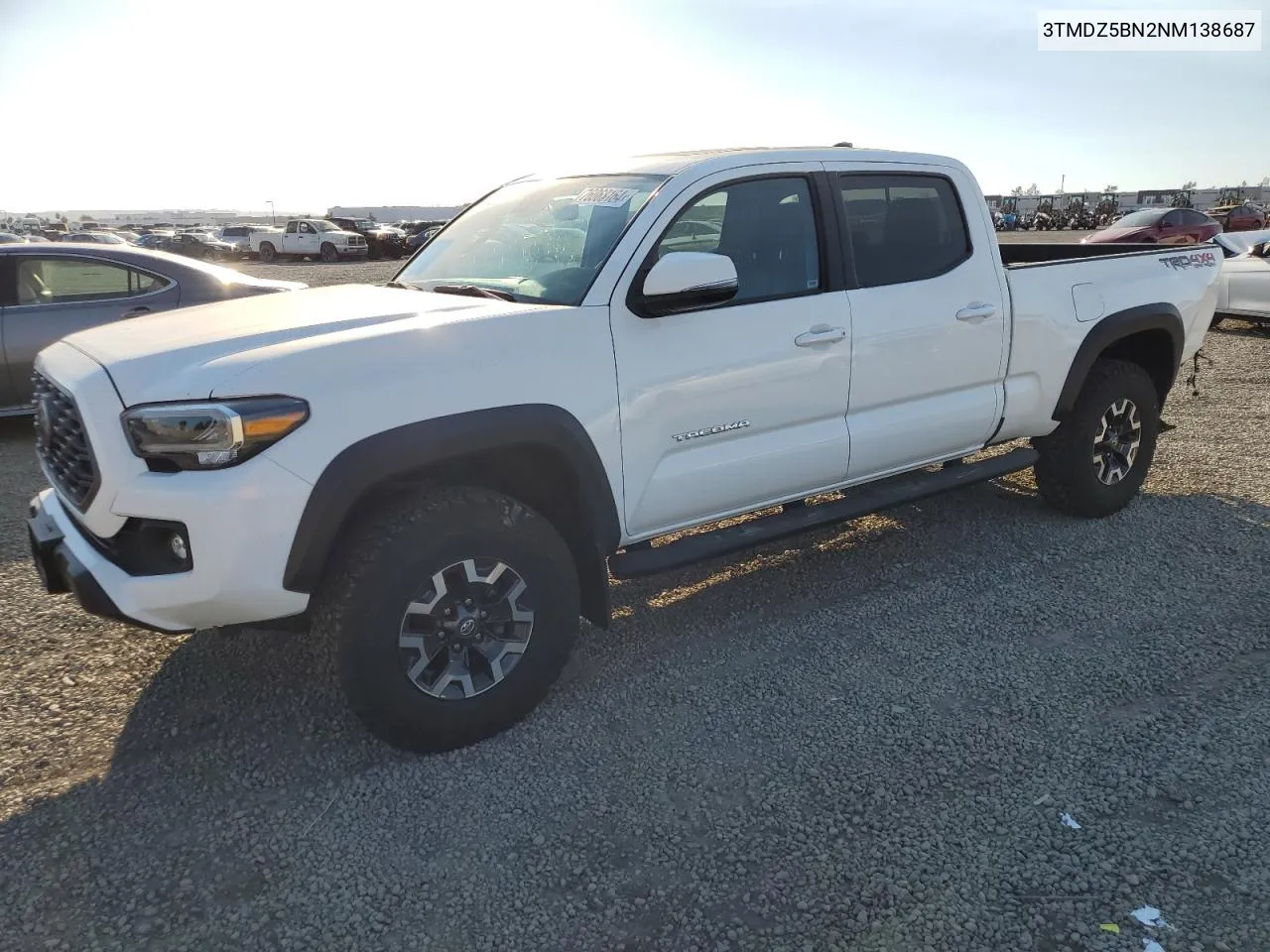 2022 Toyota Tacoma Double Cab VIN: 3TMDZ5BN2NM138687 Lot: 76068164