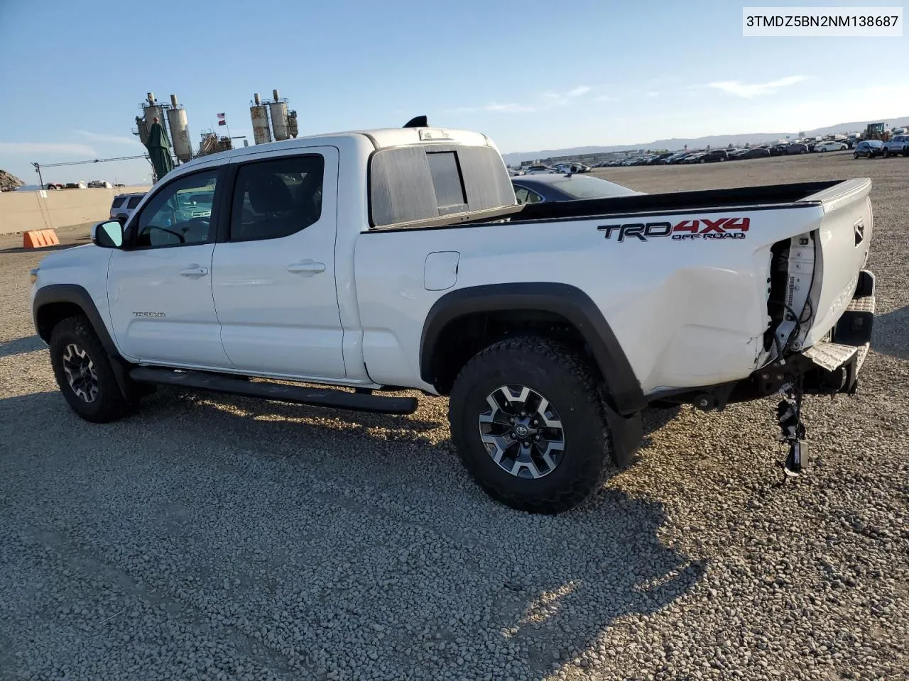 2022 Toyota Tacoma Double Cab VIN: 3TMDZ5BN2NM138687 Lot: 76068164