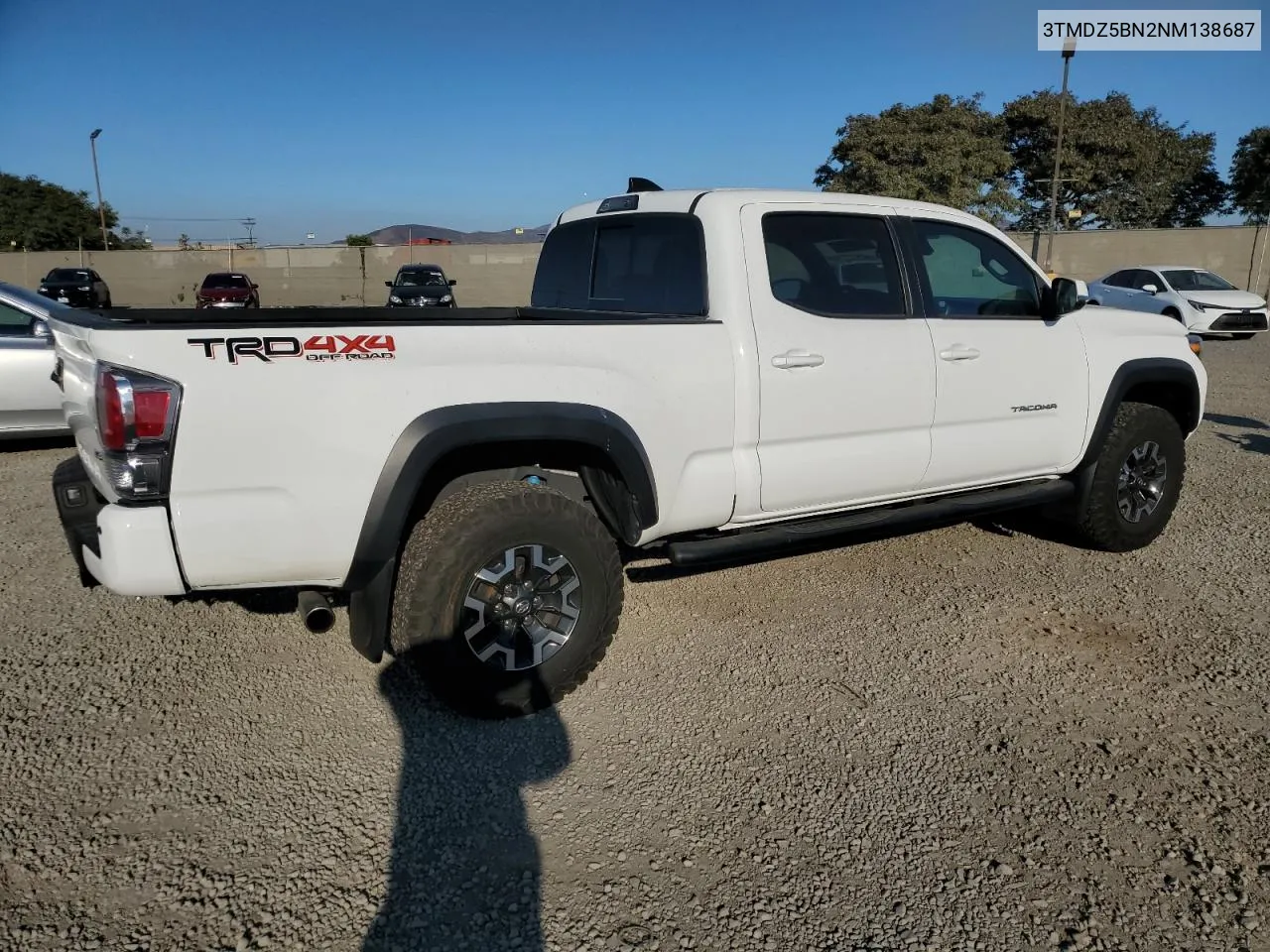 2022 Toyota Tacoma Double Cab VIN: 3TMDZ5BN2NM138687 Lot: 76068164