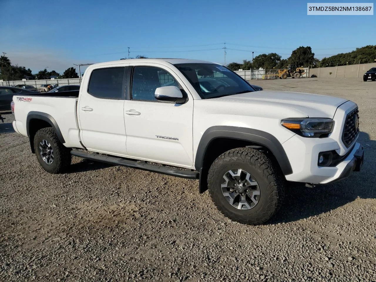 2022 Toyota Tacoma Double Cab VIN: 3TMDZ5BN2NM138687 Lot: 76068164