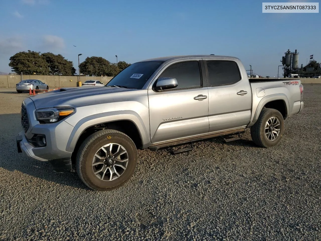 2022 Toyota Tacoma Double Cab VIN: 3TYCZ5AN5NT087333 Lot: 76330354