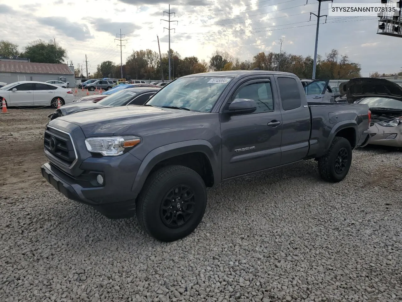 2022 Toyota Tacoma Access Cab VIN: 3TYSZ5AN6NT078135 Lot: 76745864