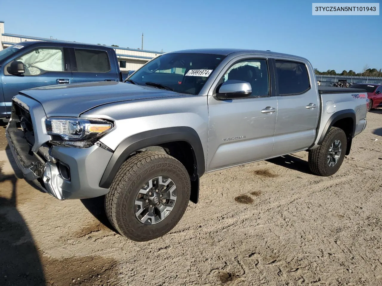 2022 Toyota Tacoma Double Cab VIN: 3TYCZ5AN5NT101943 Lot: 76991974