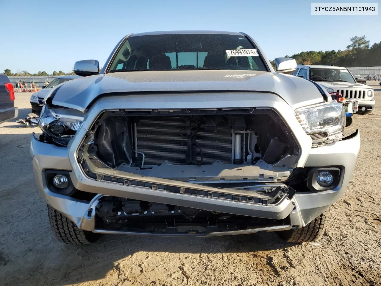 2022 Toyota Tacoma Double Cab VIN: 3TYCZ5AN5NT101943 Lot: 76991974