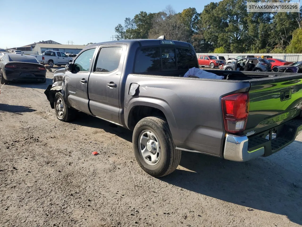 2022 Toyota Tacoma Double Cab VIN: 3TYAX5GN0NT055295 Lot: 77228434