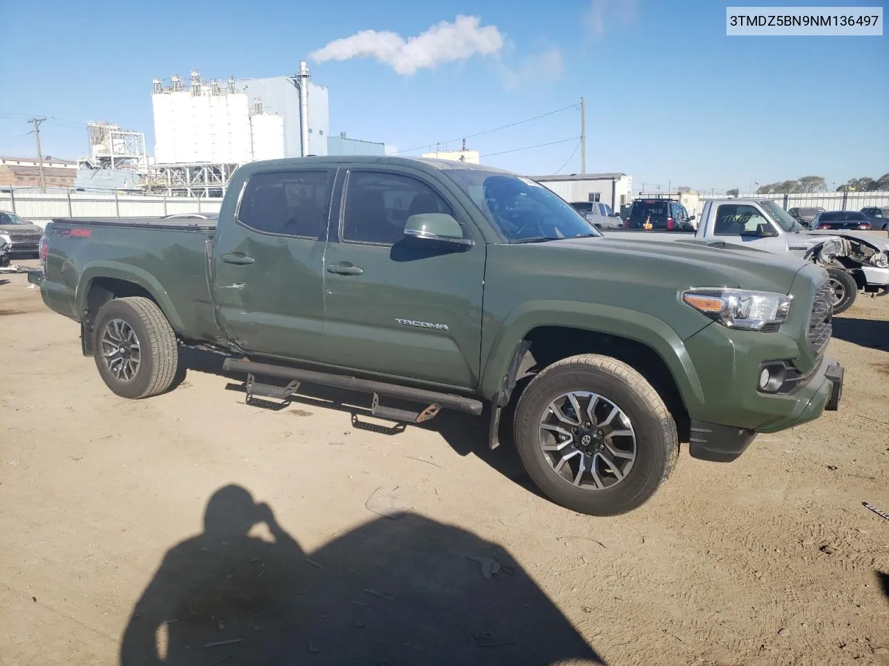 2022 Toyota Tacoma Double Cab VIN: 3TMDZ5BN9NM136497 Lot: 77247094