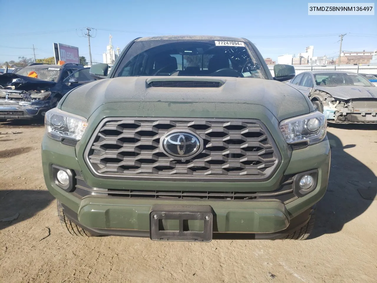 2022 Toyota Tacoma Double Cab VIN: 3TMDZ5BN9NM136497 Lot: 77247094