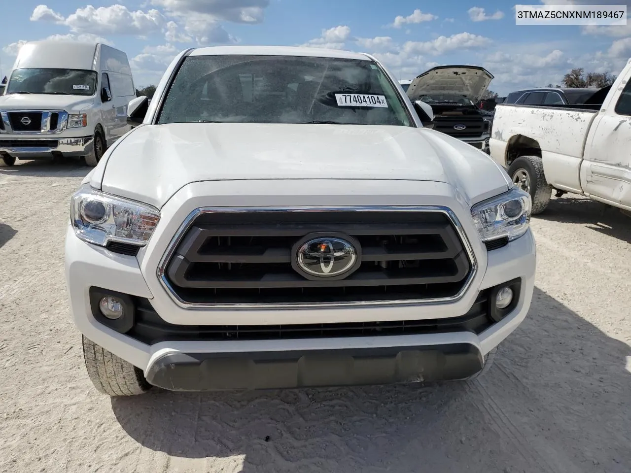 2022 Toyota Tacoma Double Cab VIN: 3TMAZ5CNXNM189467 Lot: 77404104