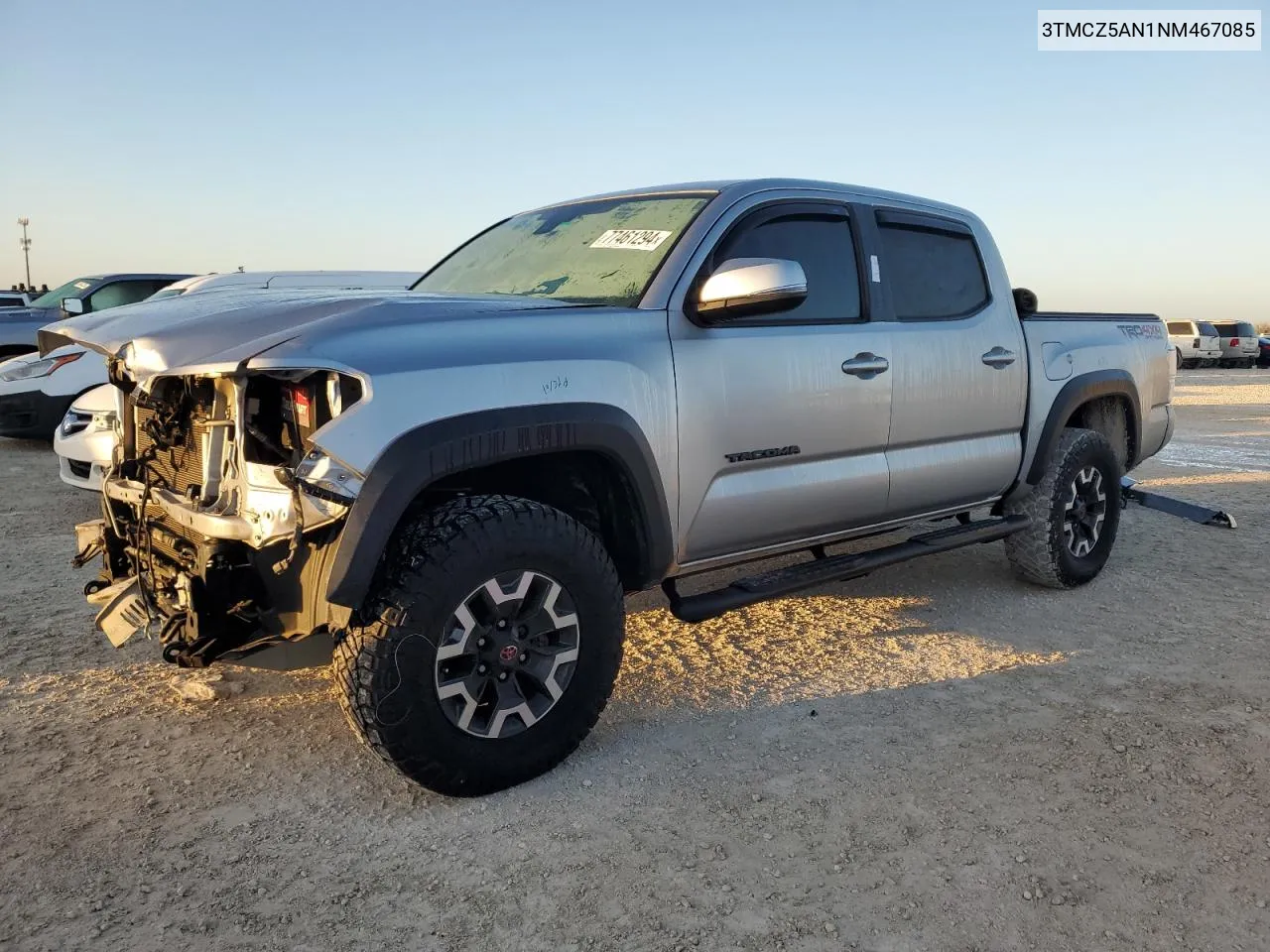 2022 Toyota Tacoma Double Cab VIN: 3TMCZ5AN1NM467085 Lot: 77461294