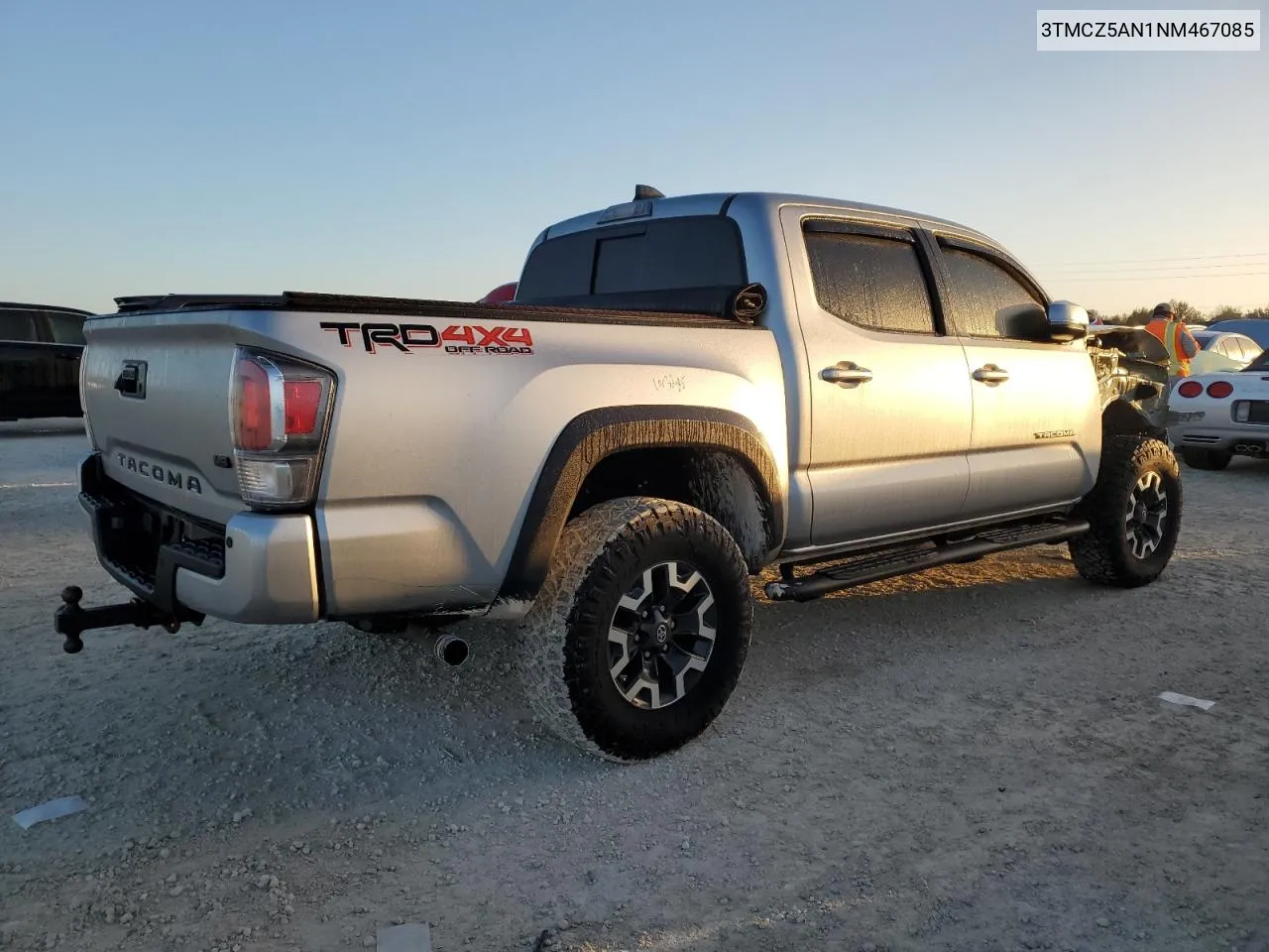 2022 Toyota Tacoma Double Cab VIN: 3TMCZ5AN1NM467085 Lot: 77461294