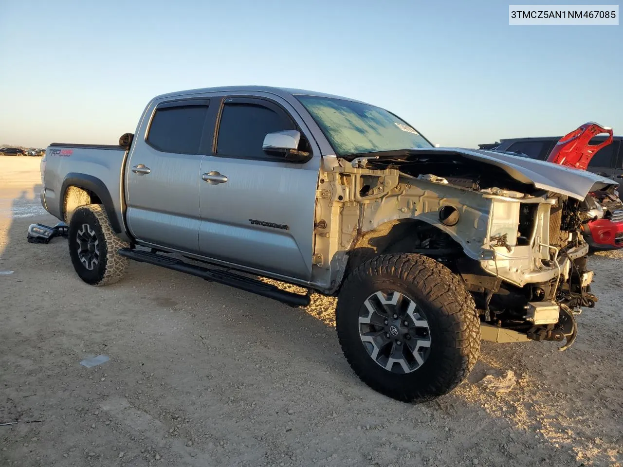 2022 Toyota Tacoma Double Cab VIN: 3TMCZ5AN1NM467085 Lot: 77461294