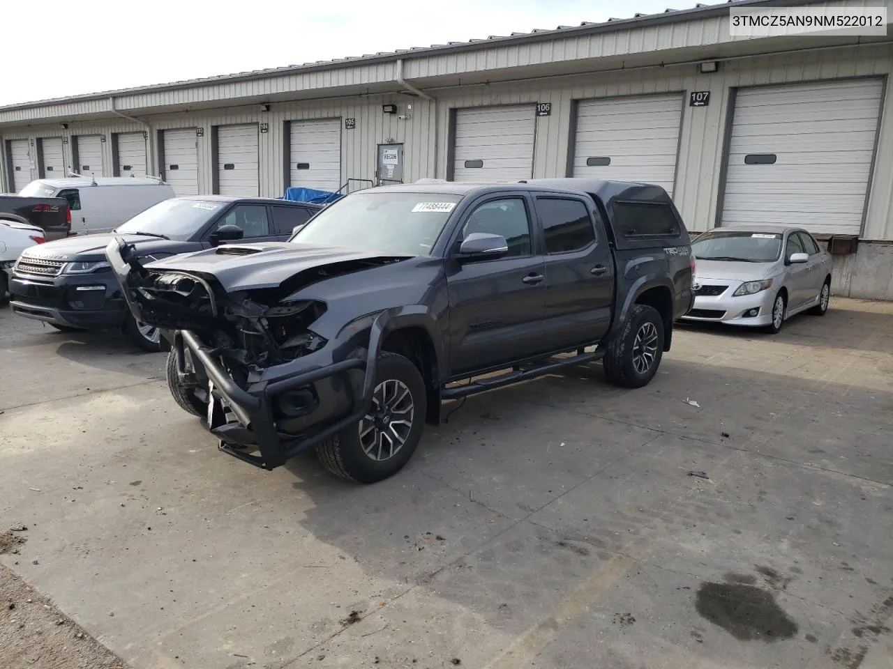 2022 Toyota Tacoma Double Cab VIN: 3TMCZ5AN9NM522012 Lot: 77488444