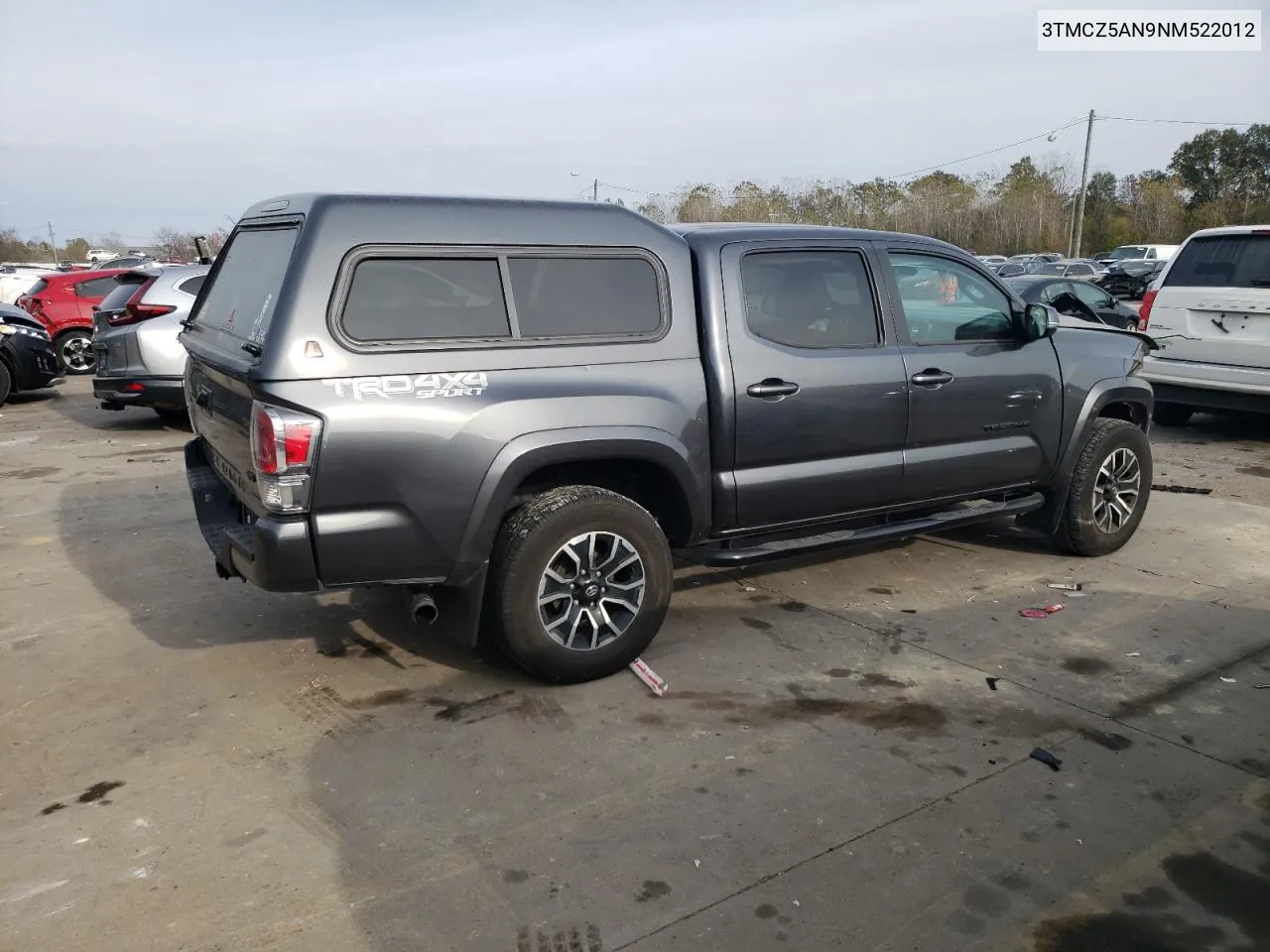 2022 Toyota Tacoma Double Cab VIN: 3TMCZ5AN9NM522012 Lot: 77488444