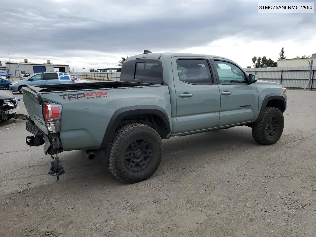 3TMCZ5AN6NM512960 2022 Toyota Tacoma Double Cab