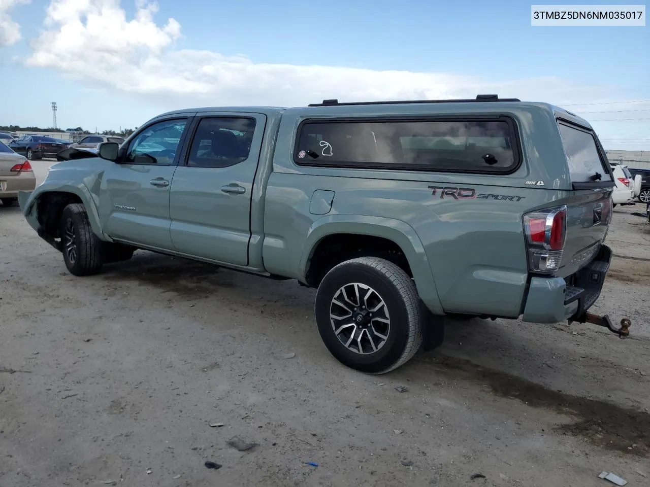 2022 Toyota Tacoma Double Cab VIN: 3TMBZ5DN6NM035017 Lot: 78368354