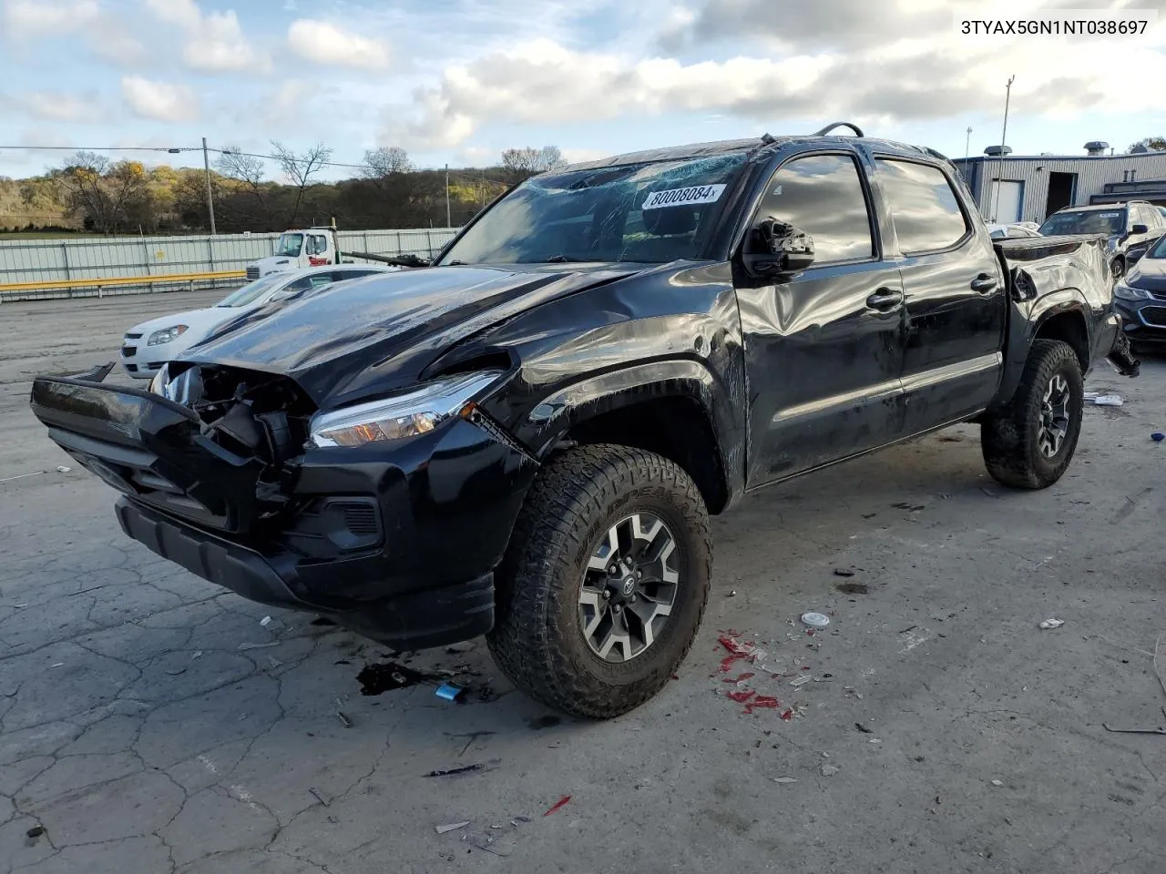 2022 Toyota Tacoma Double Cab VIN: 3TYAX5GN1NT038697 Lot: 80008084