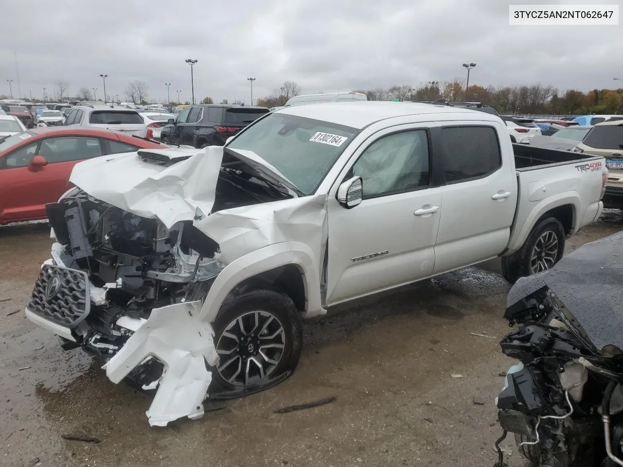 2022 Toyota Tacoma Double Cab VIN: 3TYCZ5AN2NT062647 Lot: 81302164