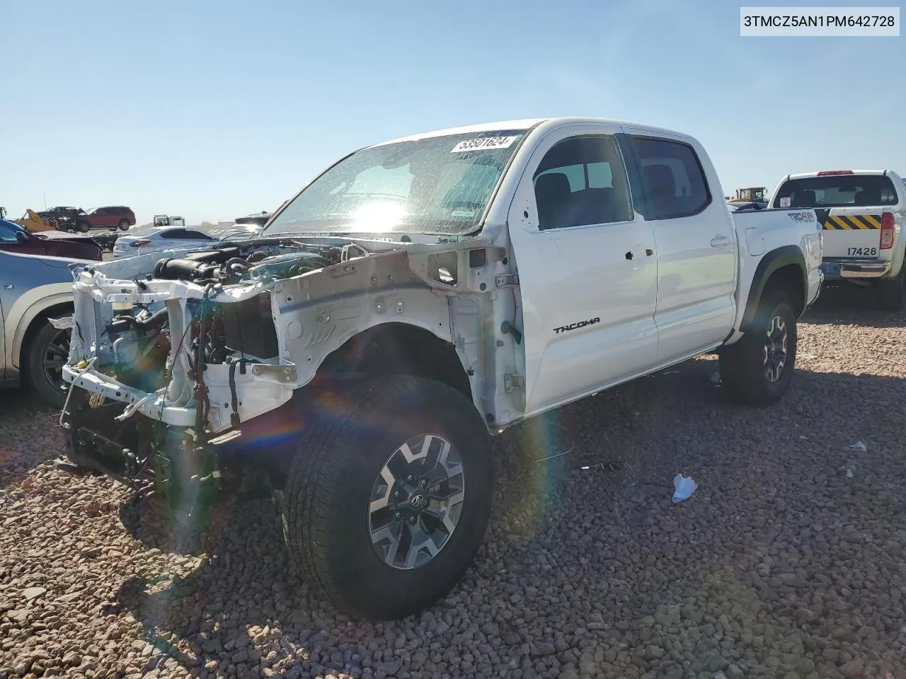 2023 Toyota Tacoma Double Cab VIN: 3TMCZ5AN1PM642728 Lot: 53501624