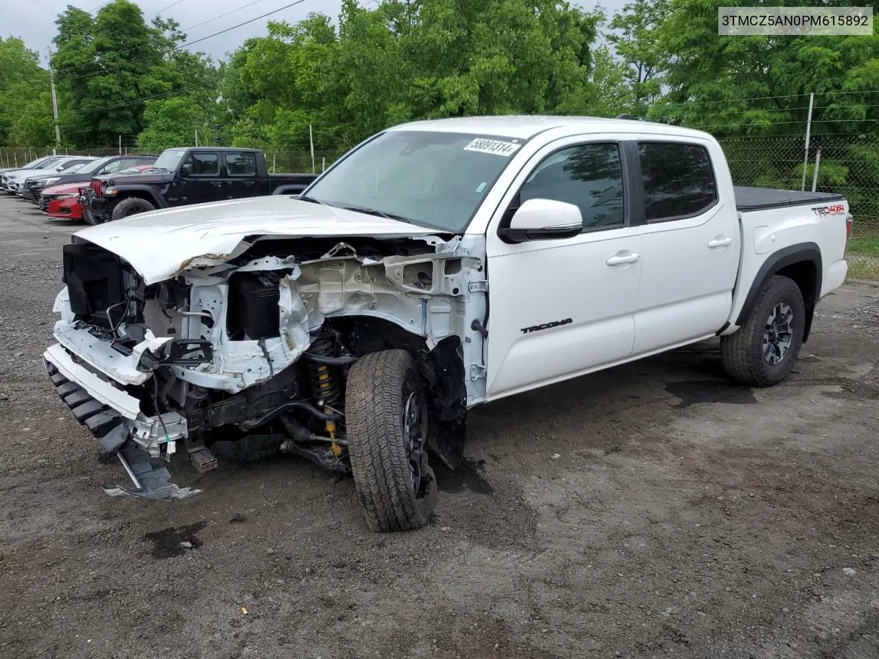 2023 Toyota Tacoma Double Cab VIN: 3TMCZ5AN0PM615892 Lot: 58091314