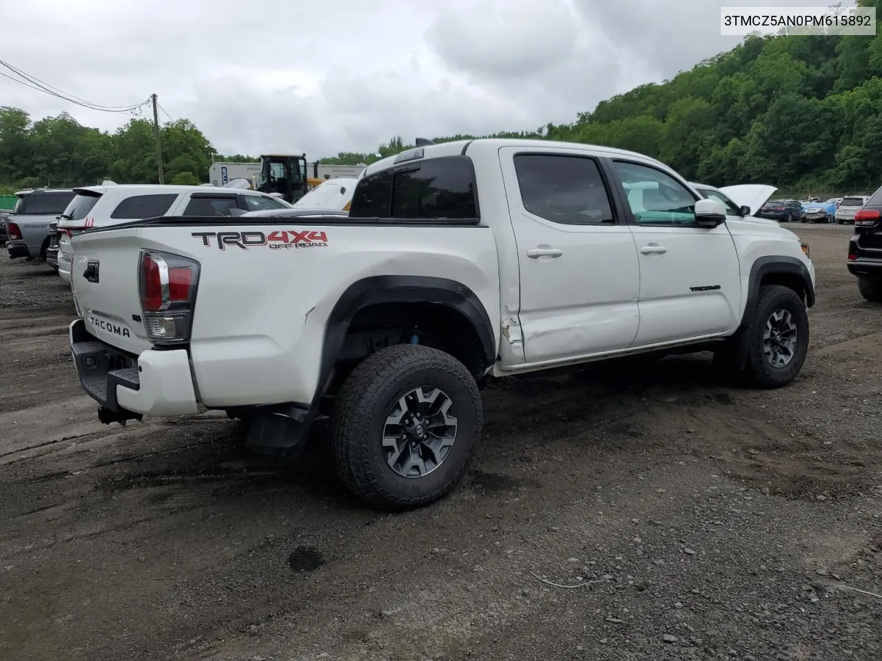 2023 Toyota Tacoma Double Cab VIN: 3TMCZ5AN0PM615892 Lot: 58091314