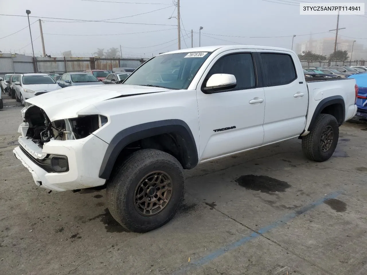 2023 Toyota Tacoma Double Cab VIN: 3TYCZ5AN7PT114941 Lot: 75878704