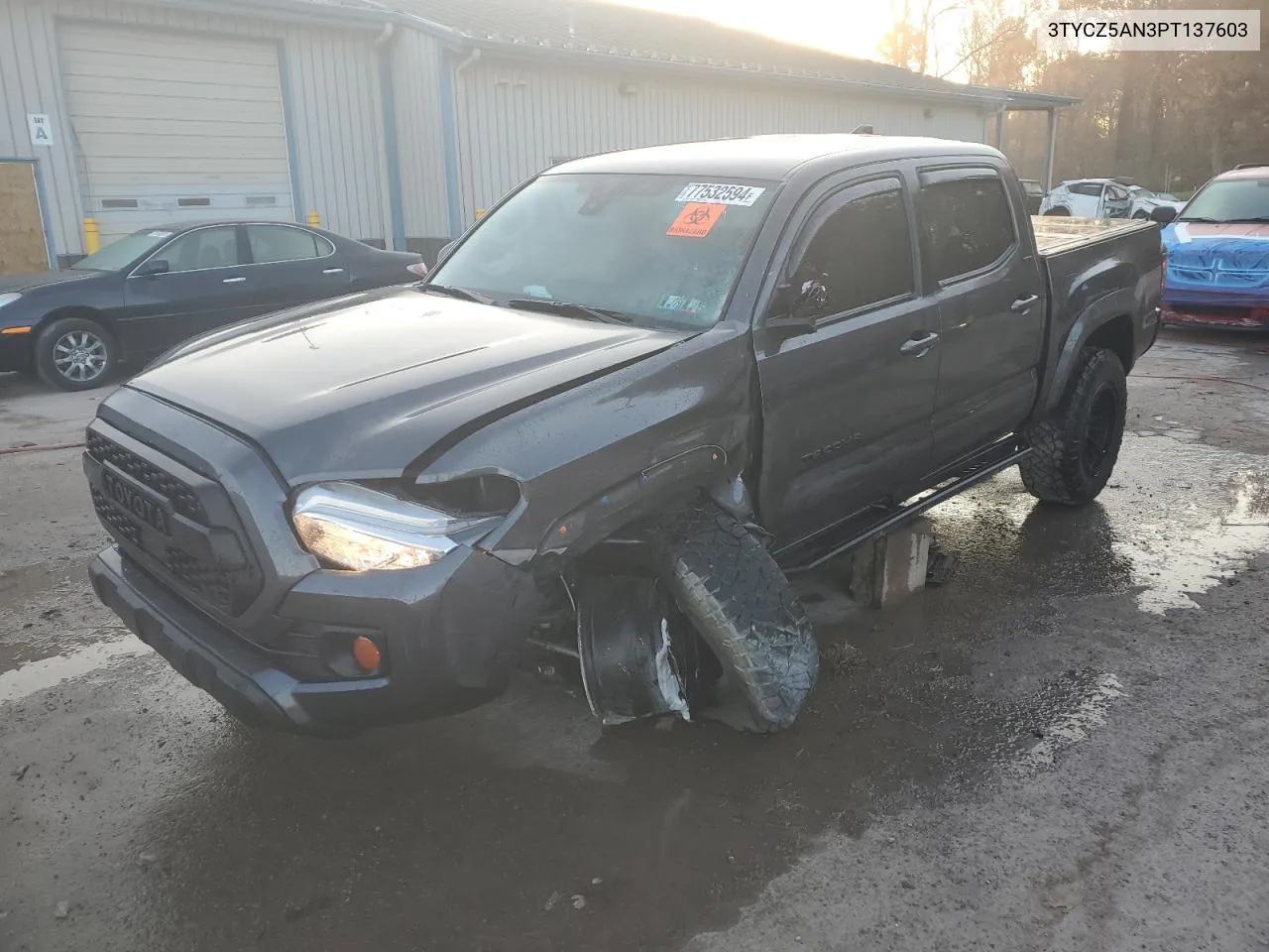 2023 Toyota Tacoma Double Cab VIN: 3TYCZ5AN3PT137603 Lot: 77532594