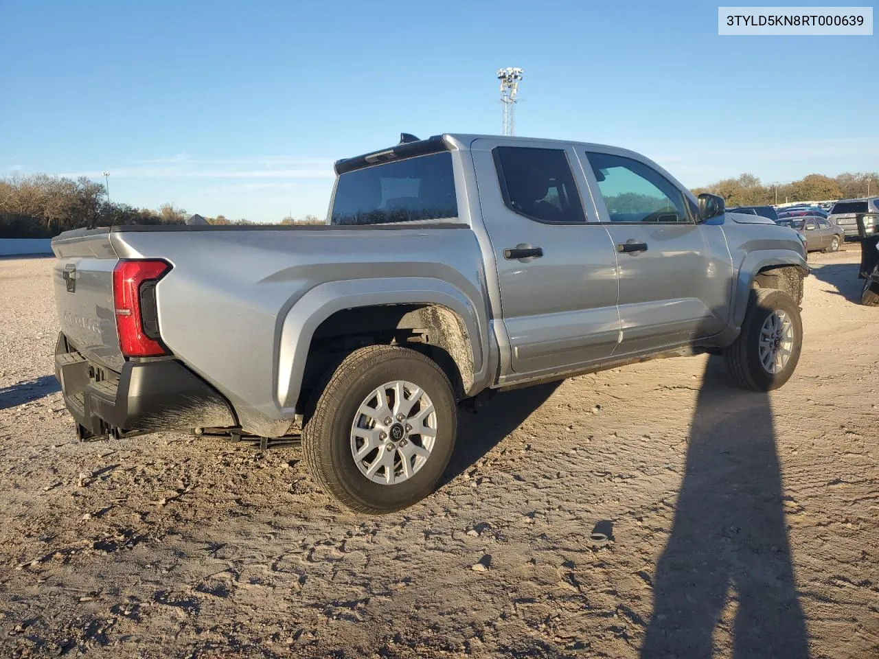 2024 Toyota Tacoma Double Cab VIN: 3TYLD5KN8RT000639 Lot: 80720024