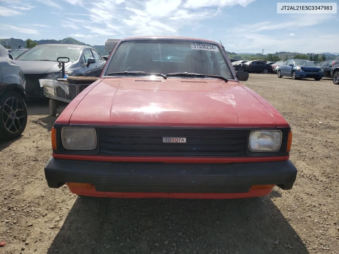 1982 Toyota Tercel Deluxe VIN: JT2AL21E5C3347983 Lot: 51536234