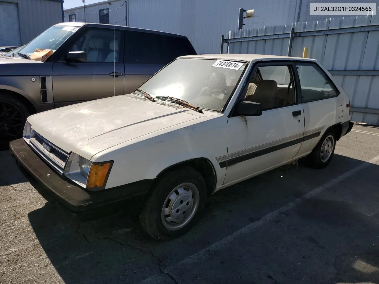 1985 Toyota Tercel Deluxe VIN: JT2AL32G1F0324566 Lot: 74340874