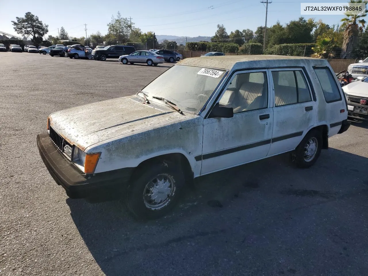 1985 Toyota Tercel Deluxe 4X4 VIN: JT2AL32WXF0198845 Lot: 79567594