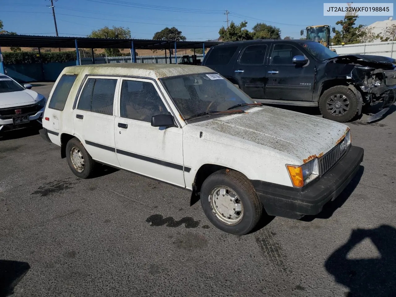 1985 Toyota Tercel Deluxe 4X4 VIN: JT2AL32WXF0198845 Lot: 79567594