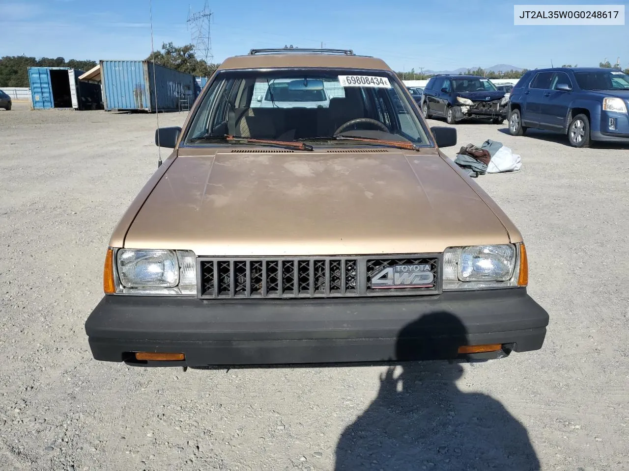 1986 Toyota Tercel Sr5 VIN: JT2AL35W0G0248617 Lot: 69808434