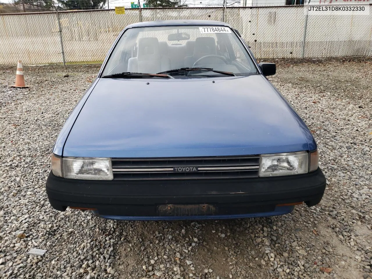 1989 Toyota Tercel VIN: JT2EL31D8K0332330 Lot: 77784844