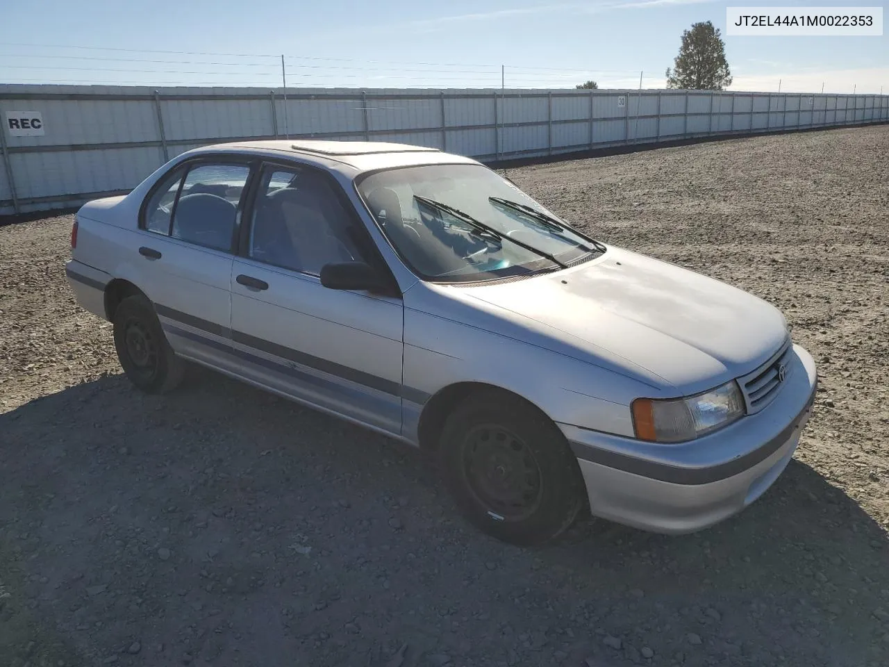 1991 Toyota Tercel Le VIN: JT2EL44A1M0022353 Lot: 74059424