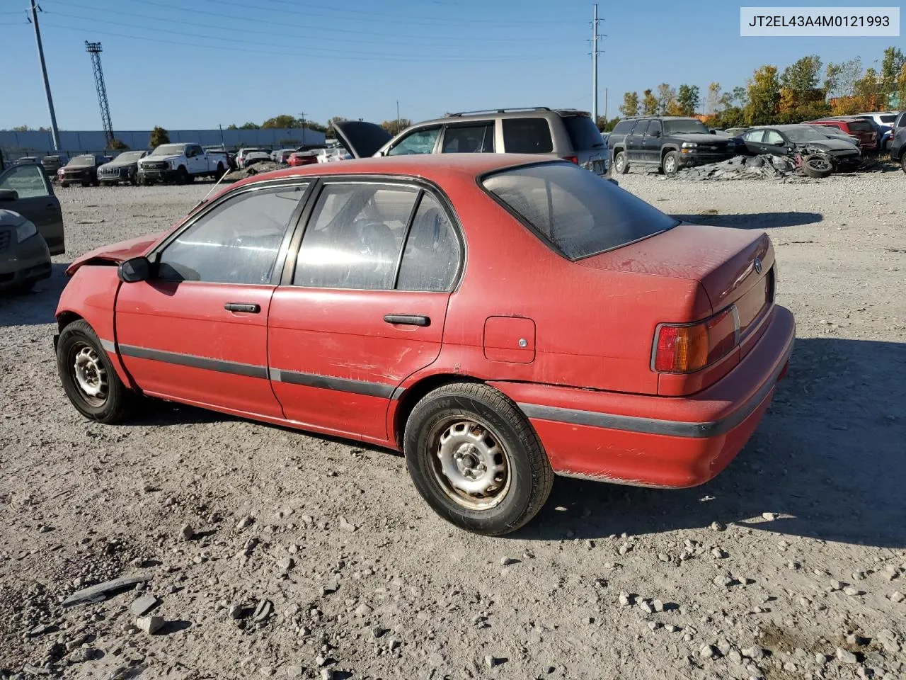 1991 Toyota Tercel Deluxe VIN: JT2EL43A4M0121993 Lot: 76939224