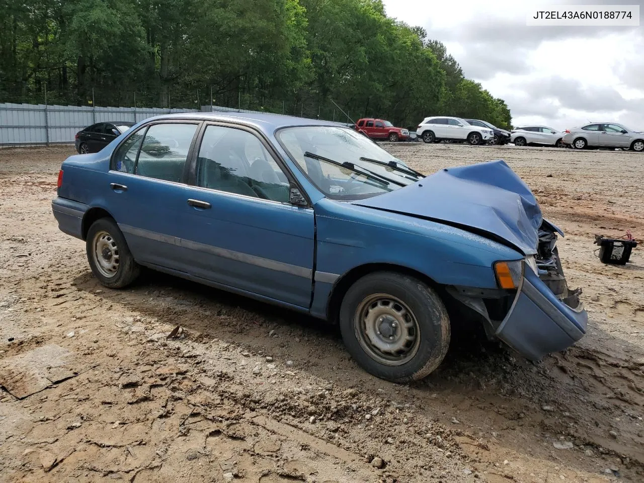 1992 Toyota Tercel Deluxe VIN: JT2EL43A6N0188774 Lot: 54333954