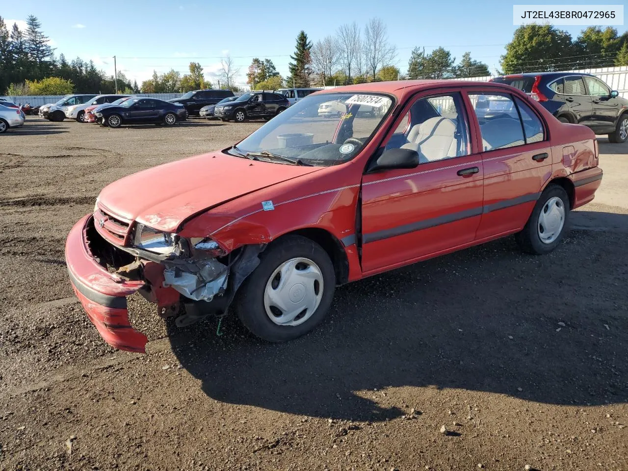 1994 Toyota Tercel Dx VIN: JT2EL43E8R0472965 Lot: 75007574