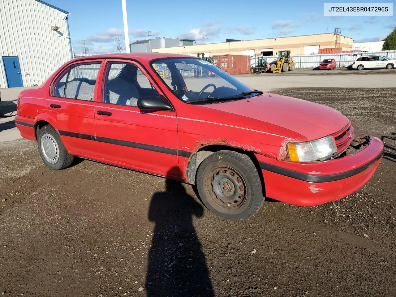 1994 Toyota Tercel Dx VIN: JT2EL43E8R0472965 Lot: 75007574