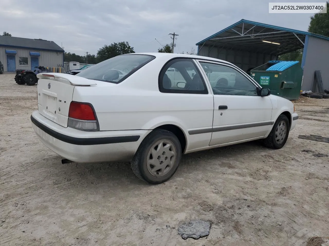 1998 Toyota Tercel Ce VIN: JT2AC52L2W0307400 Lot: 80497644