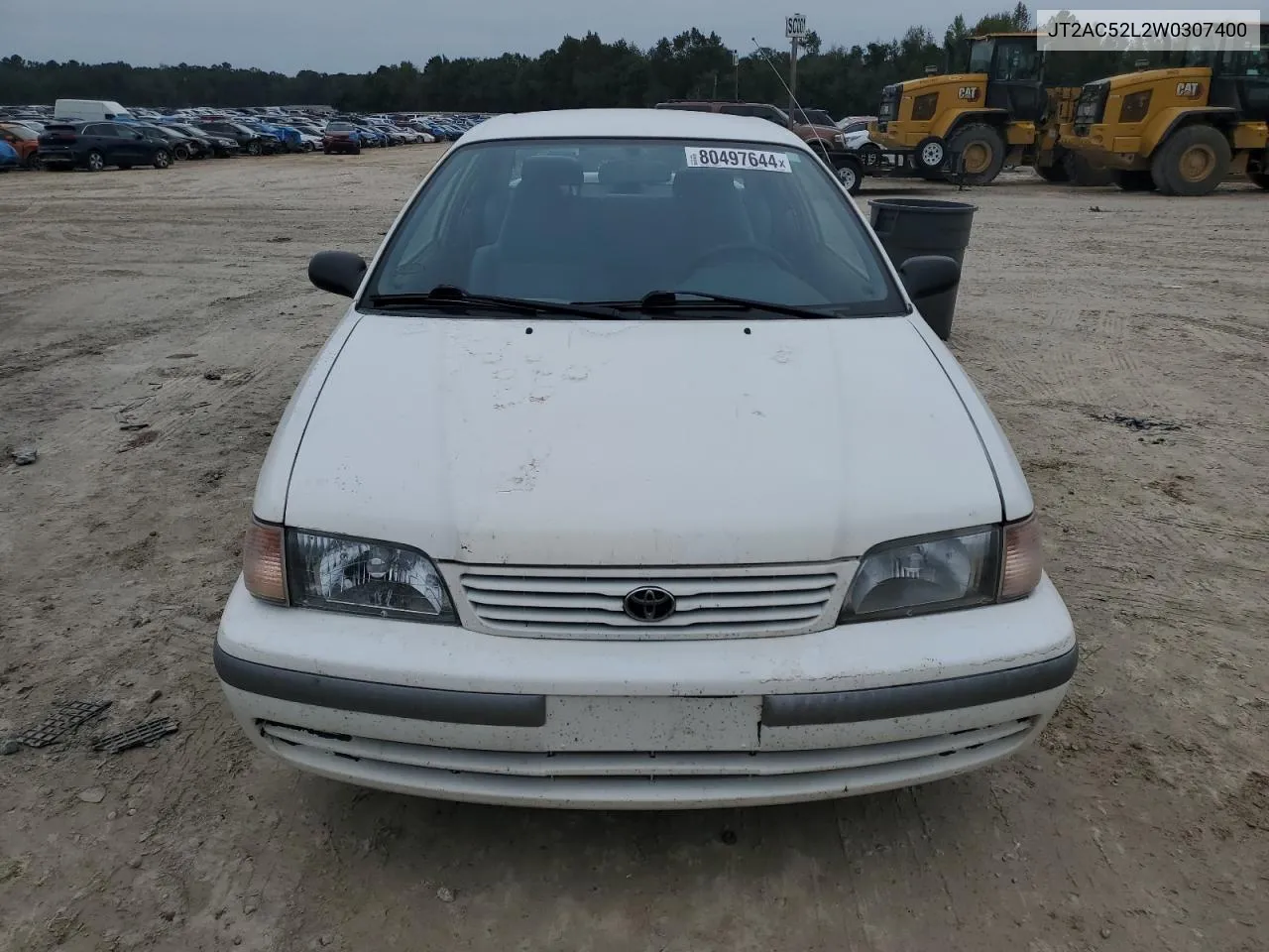 1998 Toyota Tercel Ce VIN: JT2AC52L2W0307400 Lot: 80497644