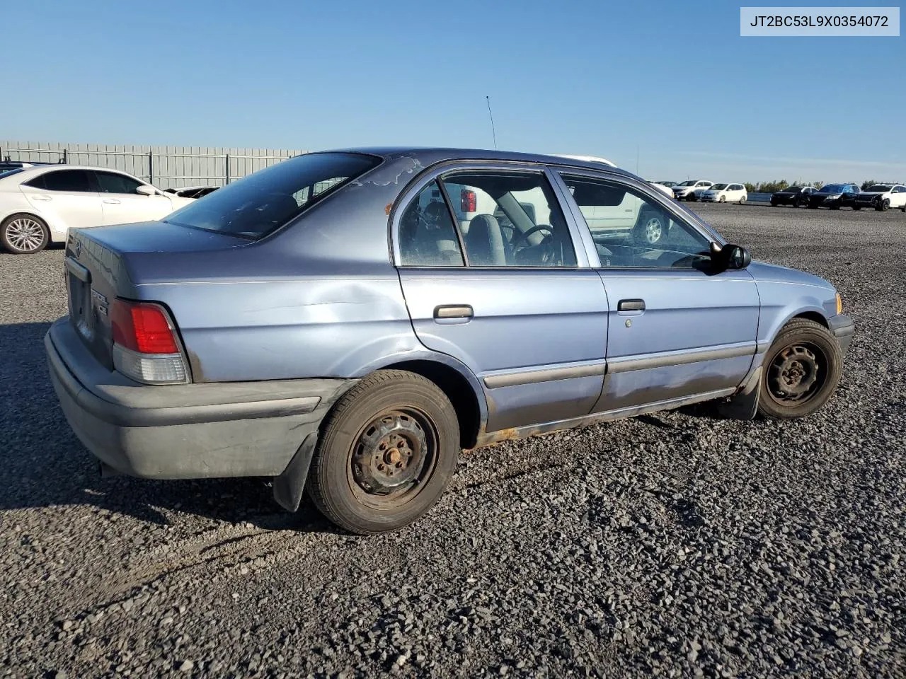 1999 Toyota Tercel Ce VIN: JT2BC53L9X0354072 Lot: 73050384