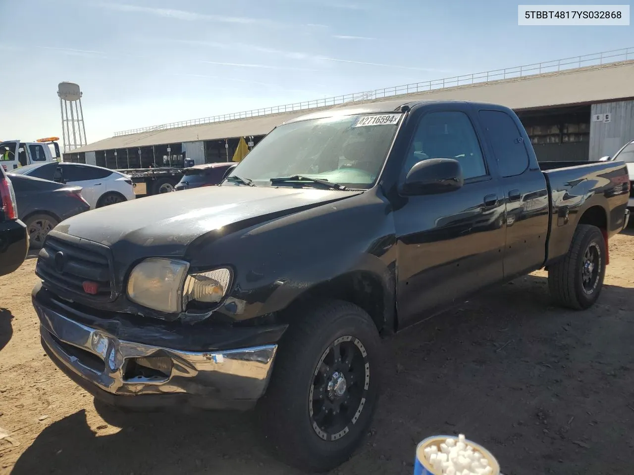 2000 Toyota Tundra Access Cab Limited VIN: 5TBBT4817YS032868 Lot: 42716594