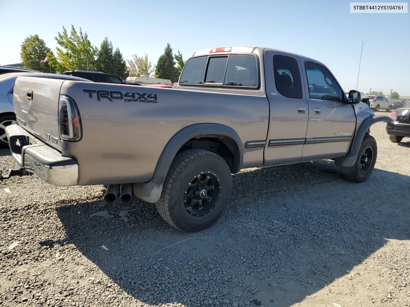 2000 Toyota Tundra Access Cab VIN: 5TBBT4412YS104761 Lot: 65608374